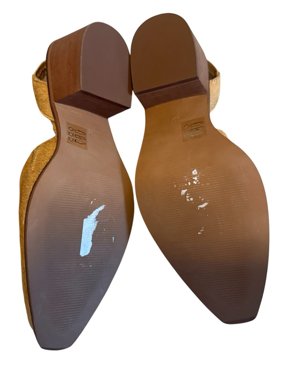 Overland Women's Gina Hair-On Calfskin Leather Mules Size 39/ US 9 - Picture 4 of 9
